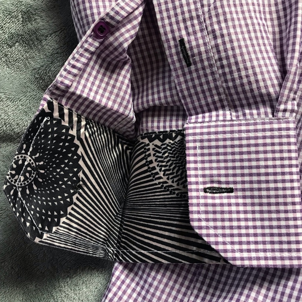 Bespoke Moda Purple Men’s Shirt XL - Picture 4 of 5